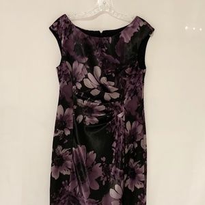 Connected Black/Purple Satin Dress